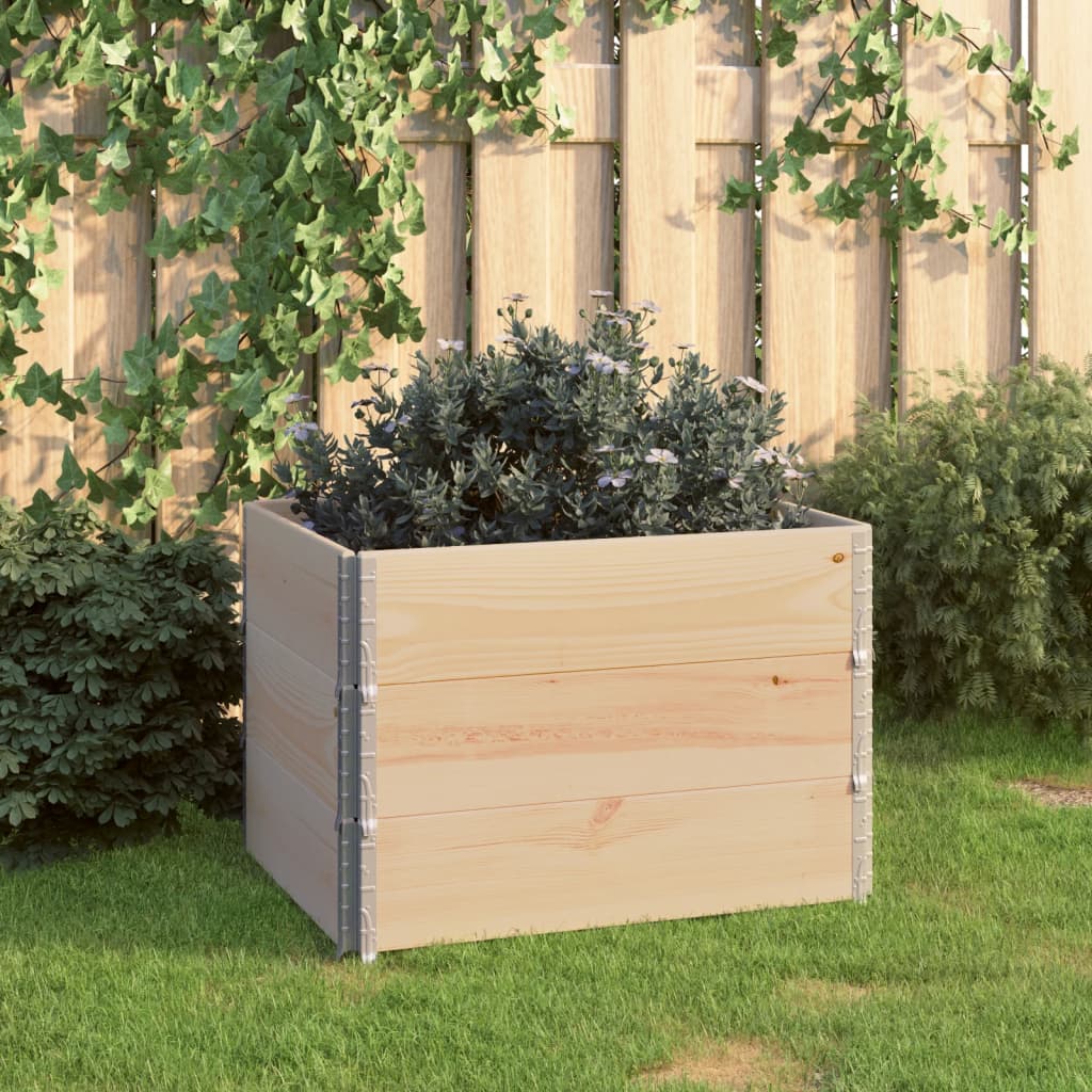 Vidaxl 3 St Planters Soulevés 60x80 cm Pine solide