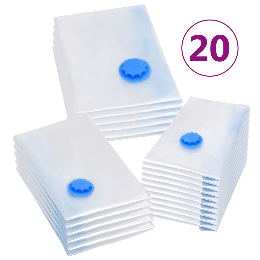 VidaXL Sacs de rangement sous vide 20 pcs 3 tailles