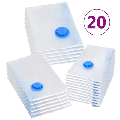 VidaXL Sacs de rangement sous vide 20 pcs 3 tailles