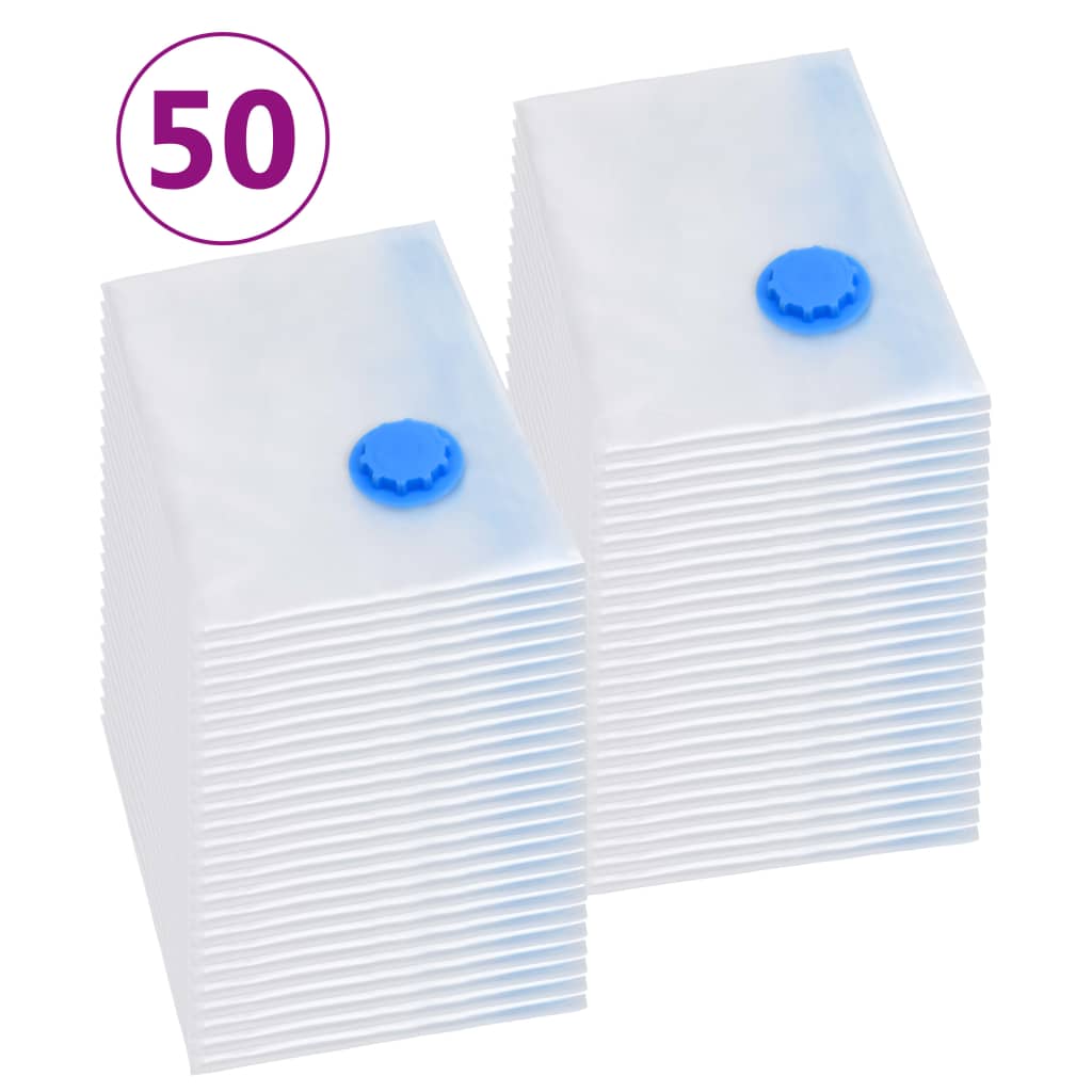 Sacs de stockage à vide vidaxl 50 pcs 120x70 cm
