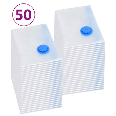 Sacs de stockage à vide vidaxl 50 pcs 120x70 cm