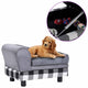 Vidaxl Dog Bank 57x34x36 cm Gray en peluche