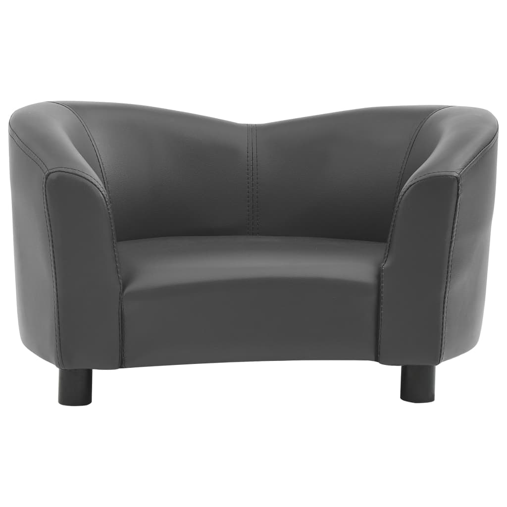 Vidaxl Dog Bank 67x41x39 cm en cuir artificiel gris