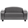Vidaxl Dog Bank 80x50x40 cm en cuir artificiel gris