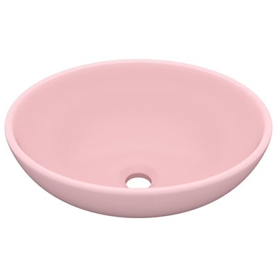 Vidaxl lavabo-lavabo ovale 40x33 cm en céramique rose