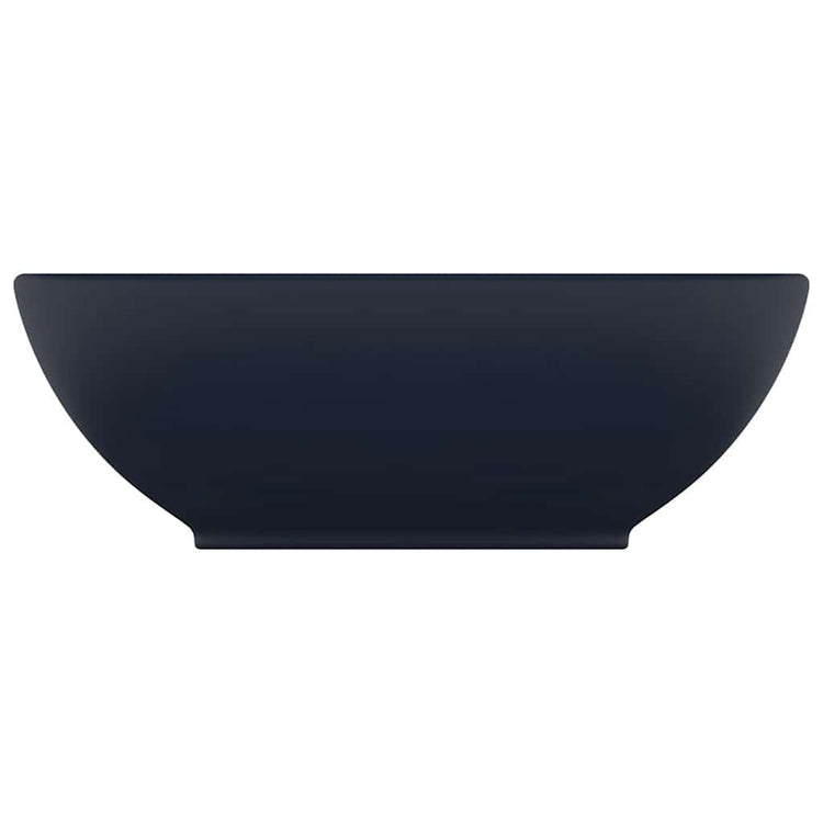Vidaxl lavabo ovale 40x33 cm Ceramic Matt Bleu foncé