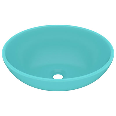 Vidaxl Washingin ovale 40x33 cm Céramique Matt vert clair