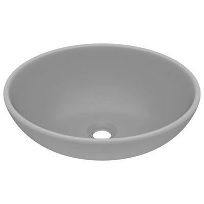 Vidaxl Washingin ovale 40x33 cm Céramique Matt Gris clair