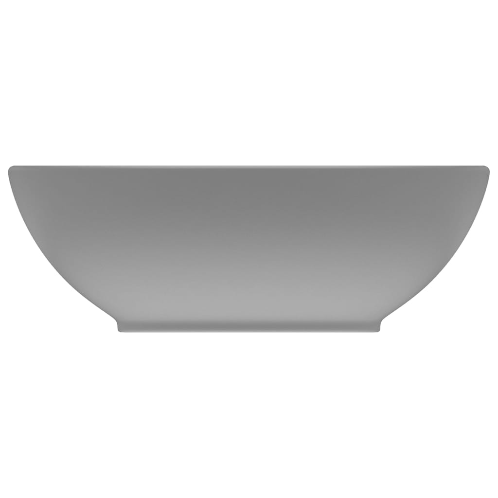 Vidaxl Washingin ovale 40x33 cm Céramique Matt Gris clair