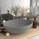 Vidaxl Washingin ovale 40x33 cm Céramique Matt Gris clair