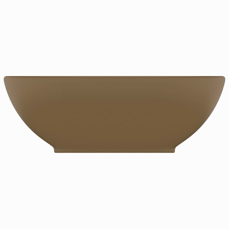 Vidaxl Washingin ovale 40x33 cm Crème de tapis de céramique