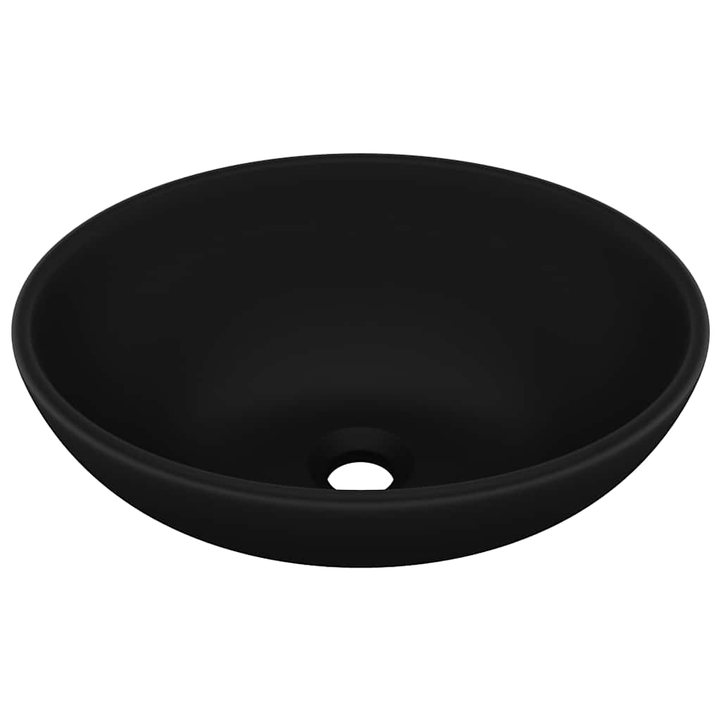 Vidaxl lavabo ovale 40x33 cm en céramique mat