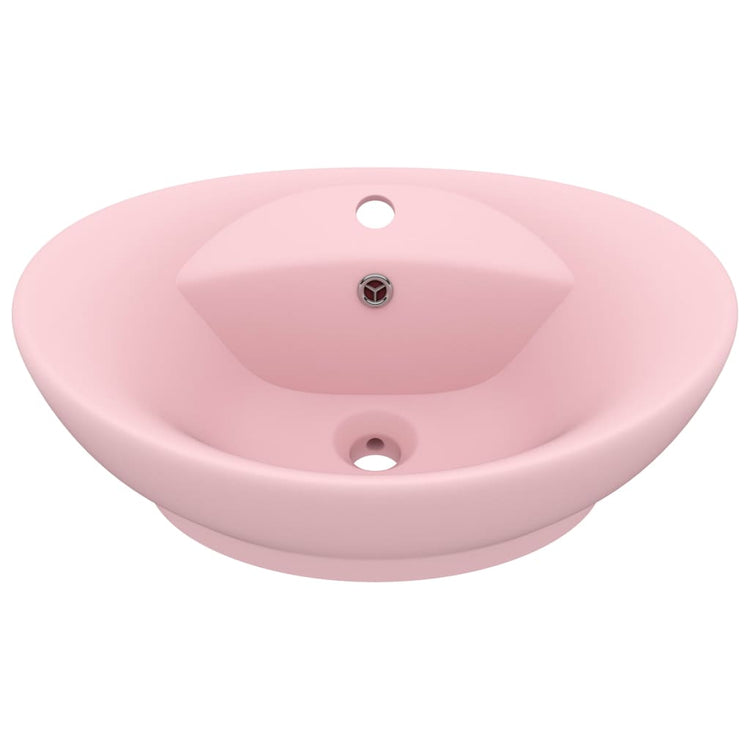 Vidaxl Washingin avec atterrissage ovale 58,5x39 cm Satpoze en céramique