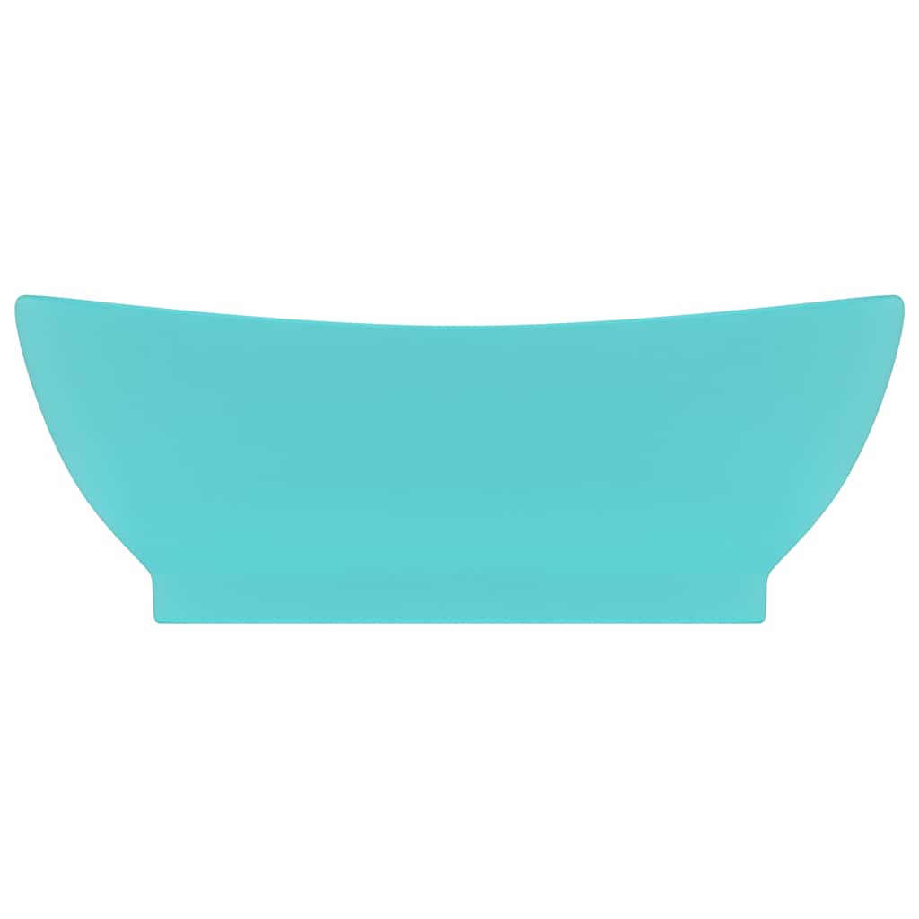 Vidaxl Washingin avec atterrissage ovale 58,5x39 cm Céramique Matt vert clair