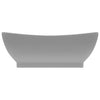 Vidaxl Washingin avec atterrissage ovale 58,5x39 cm en céramique gris clair