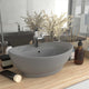 Vidaxl Washingin avec atterrissage ovale 58,5x39 cm en céramique gris clair