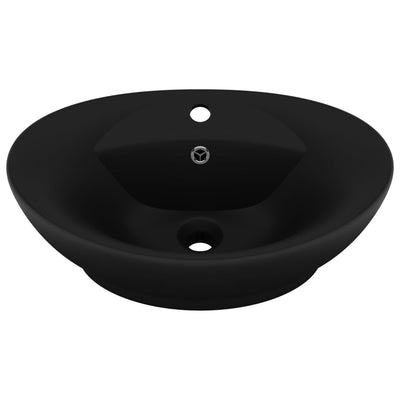 Vidaxl lavabo avec atterrissage ovale 58,5x39 cm en céramique mat