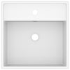 Vidaxl Washingin avec carré d'atterrissage 41x41 cm Mat de céramique blanc