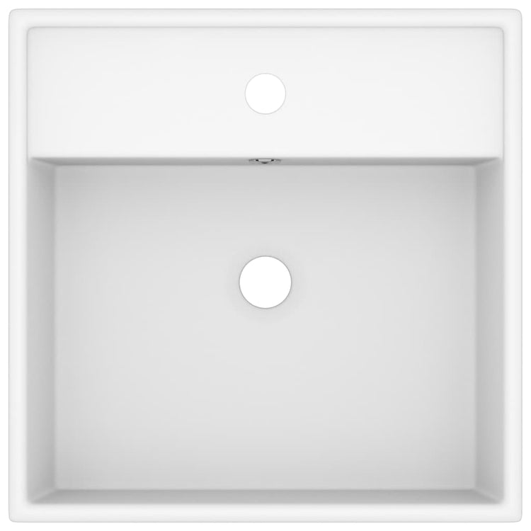 Vidaxl Washingin avec carré d'atterrissage 41x41 cm Mat de céramique blanc
