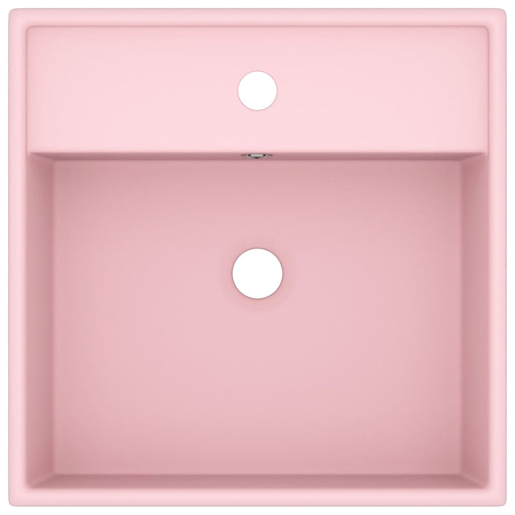 Vidaxl Washingin avec carré d'atterrissage 41x41 cm en rose de la semelle en céramique