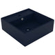 Vidaxx lavabo avec trop-plein carré 41x41cm céramique bleu foncé mat