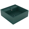 Vidaxl Washingin avec carré d'atterrissage 41x41cm en céramique Matt vert foncé