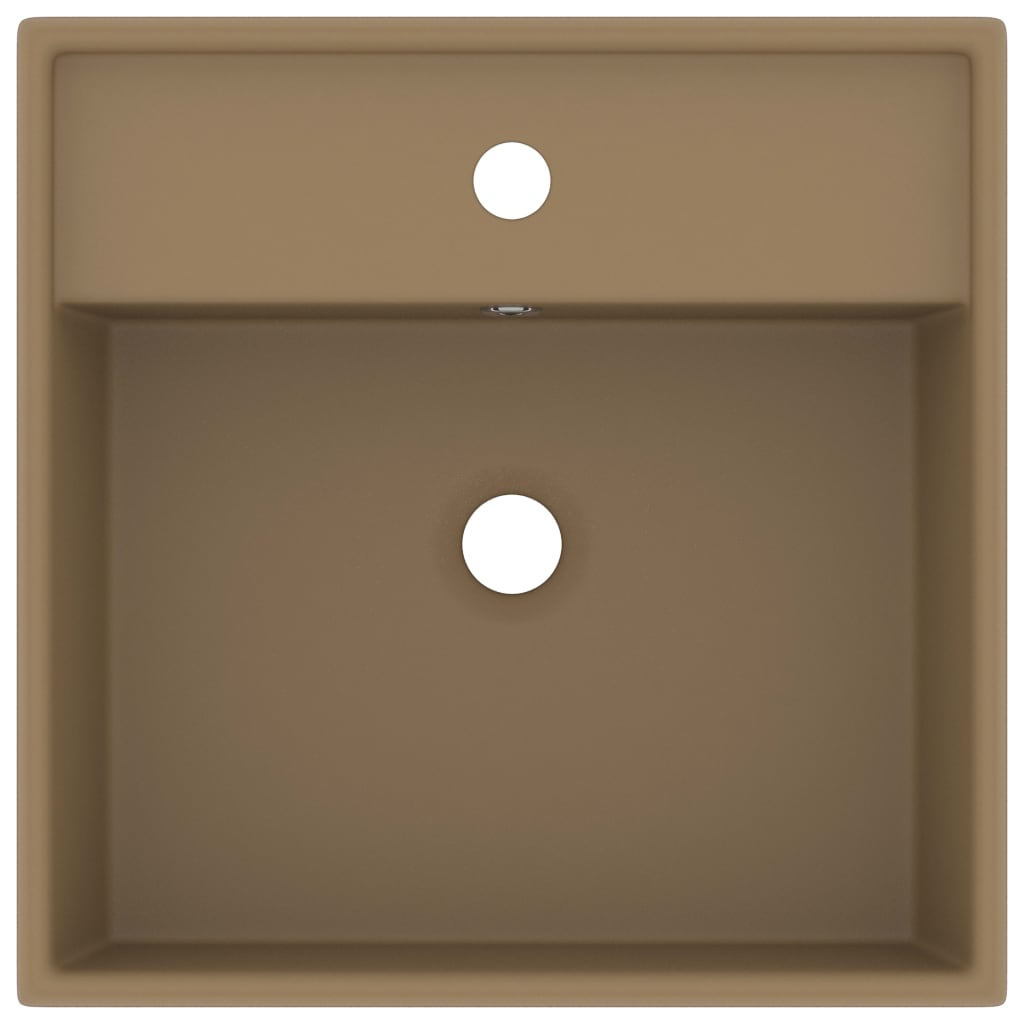 Vidaxl Washingin avec carré d'atterrissage de 41x41 cm crème de tapis de céramique