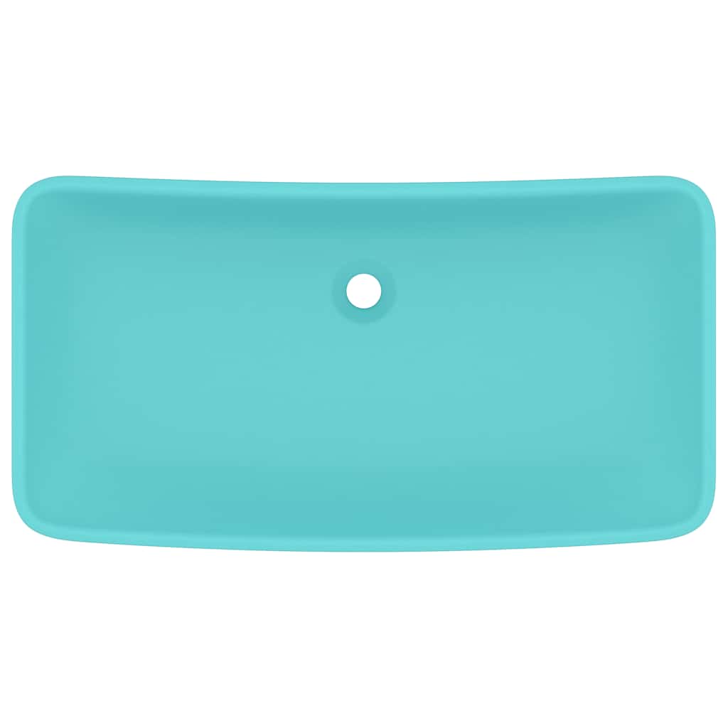 Vidaxl Washbasin Rectangulaire 71x38 cm Céramique Matt vert clair
