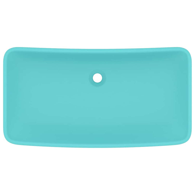 Vidaxl Washbasin Rectangulaire 71x38 cm Céramique Matt vert clair