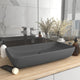 Vidaxl Washbasin Rectangulaire 71x38 cm Mat de céramique gris foncé