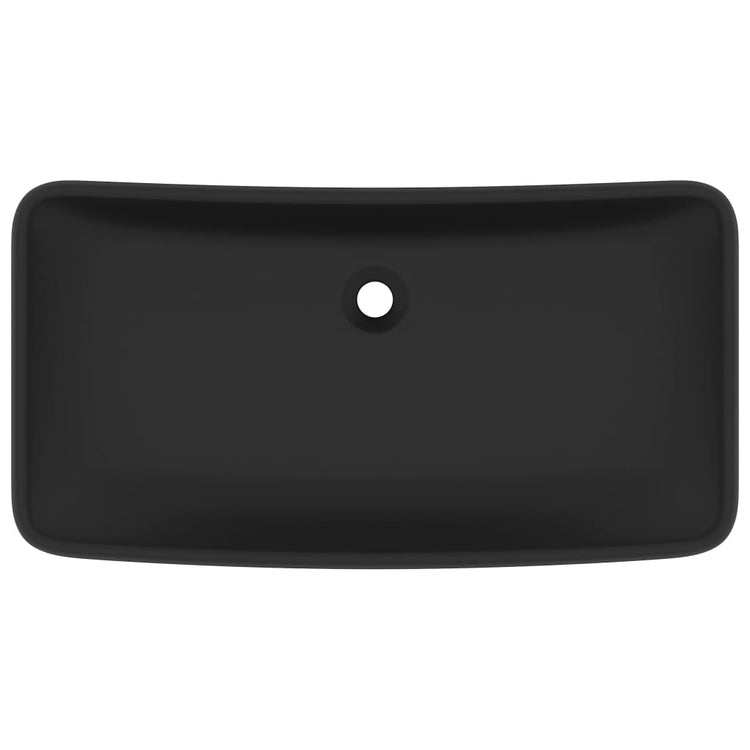 Vidaxl Washingin Rectangulaire 71x38 cm Black mate en céramique