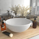 Vidaxl Washbasin Round 32.5x14 cm Mat de céramique blanc