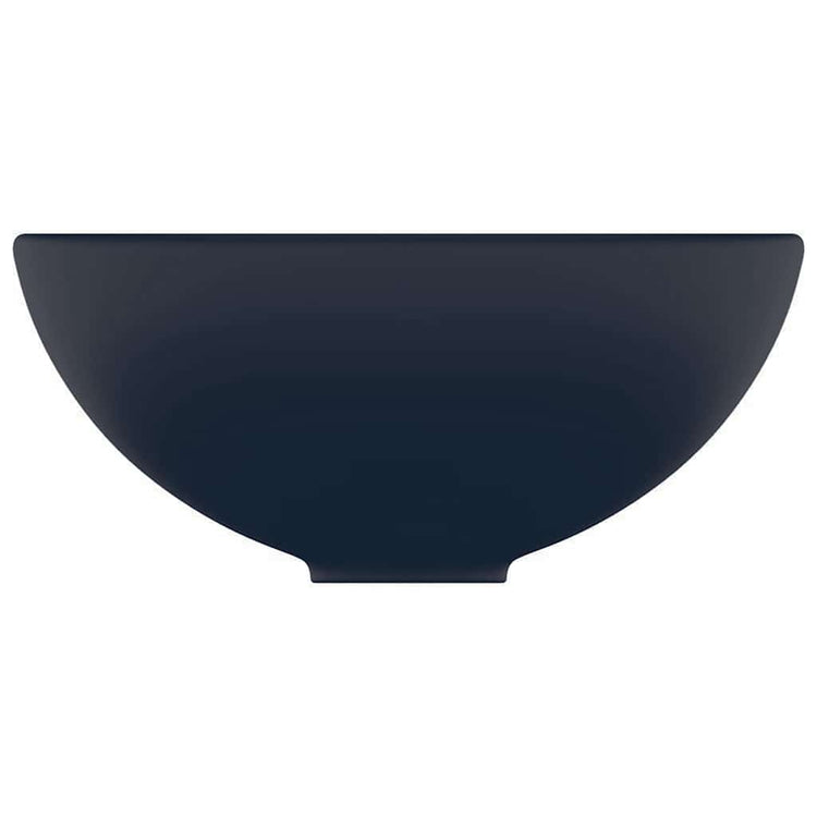 Vidaxl Washbasin Round 32.5x14 cm Mat de céramique bleu foncé