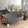 Vidaxl Washbasin Round 32.5x14 cm CeraM Matt Gris clair