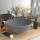 Vidaxl Washbasin Round 32.5x14 cm CeraM Matt Gris clair