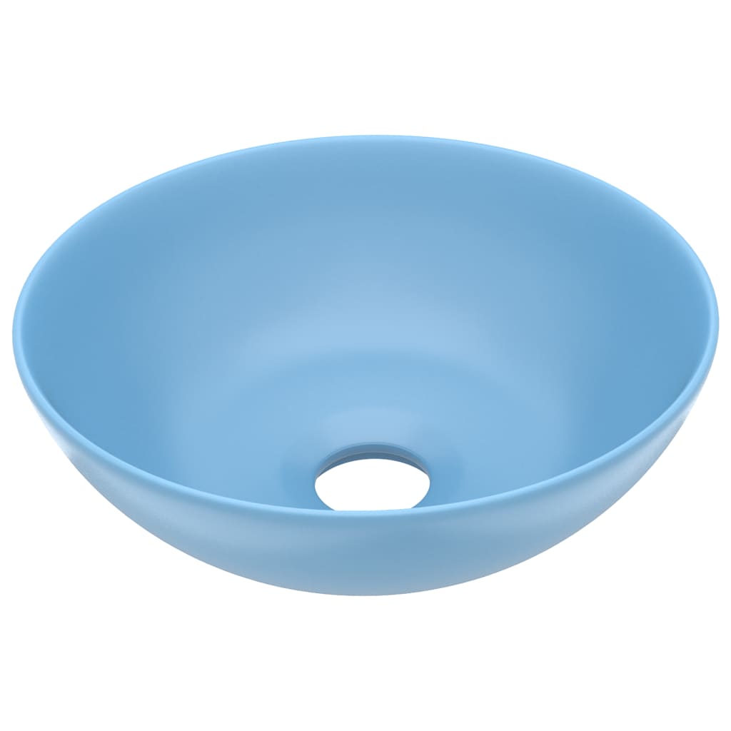 Vidaxl Washbasin Round Céramique bleu clair