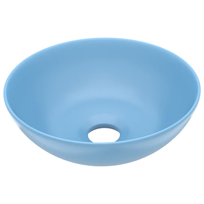 Vidaxl Washbasin Round Céramique bleu clair