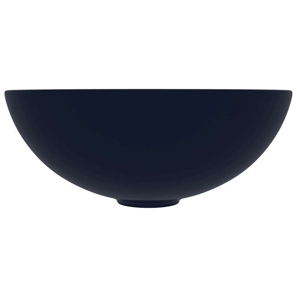 Vidaxl lavabo-lavabos rond en céramique bleu foncé