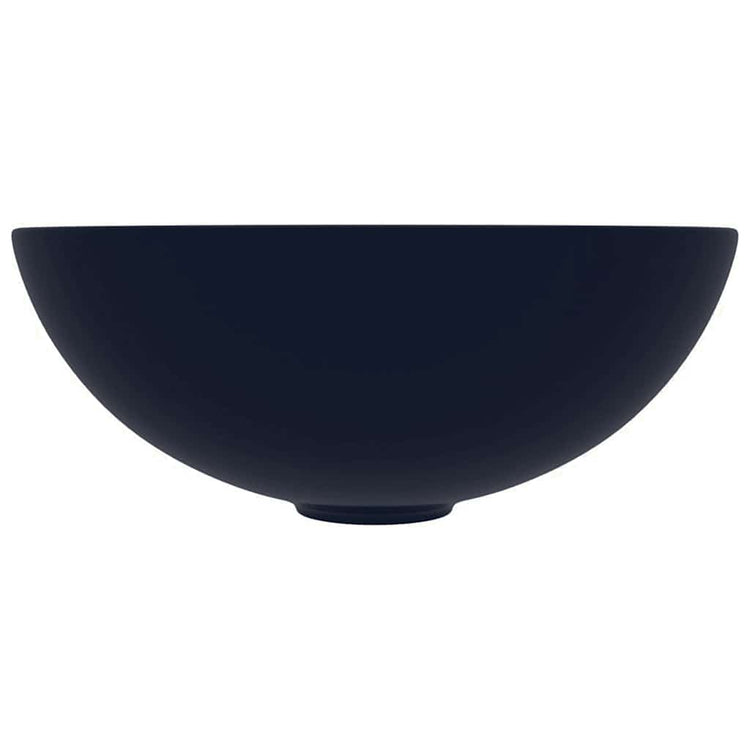Vidaxl lavabo-lavabos rond en céramique bleu foncé