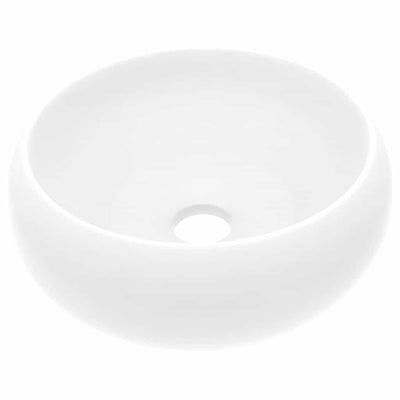 Vidaxl Washingin autour de 40x15 cm Mat de céramique blanc