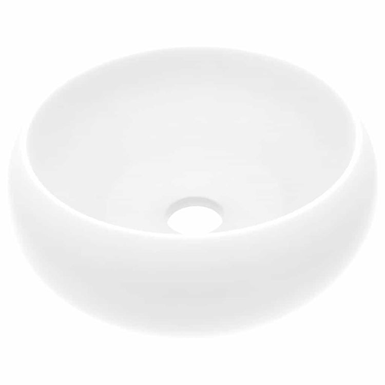 Vidaxl Washingin autour de 40x15 cm Mat de céramique blanc