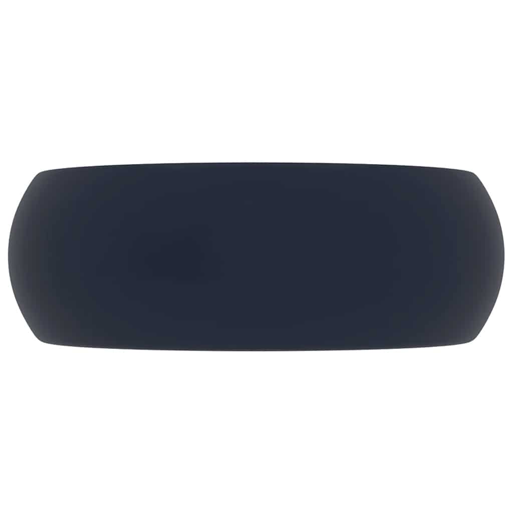 Vidaxl Washbasin Round 40x15 cm Mat de céramique bleu foncé