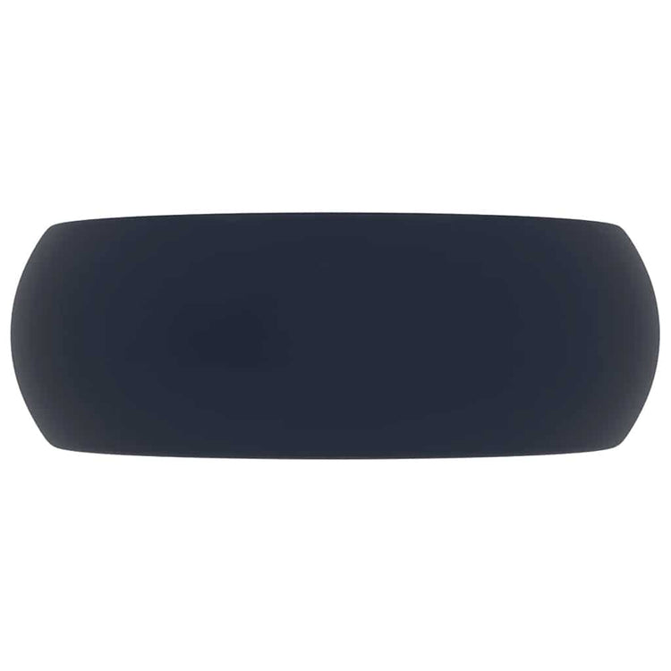 Vidaxl Washbasin Round 40x15 cm Mat de céramique bleu foncé