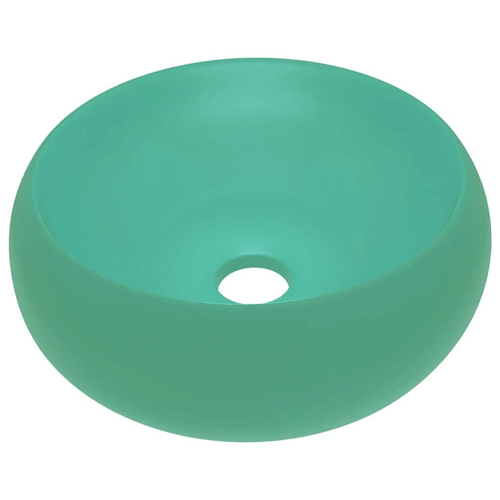 Vidaxl Washbasin Round 40x15 cm Céramique Matt Green clair
