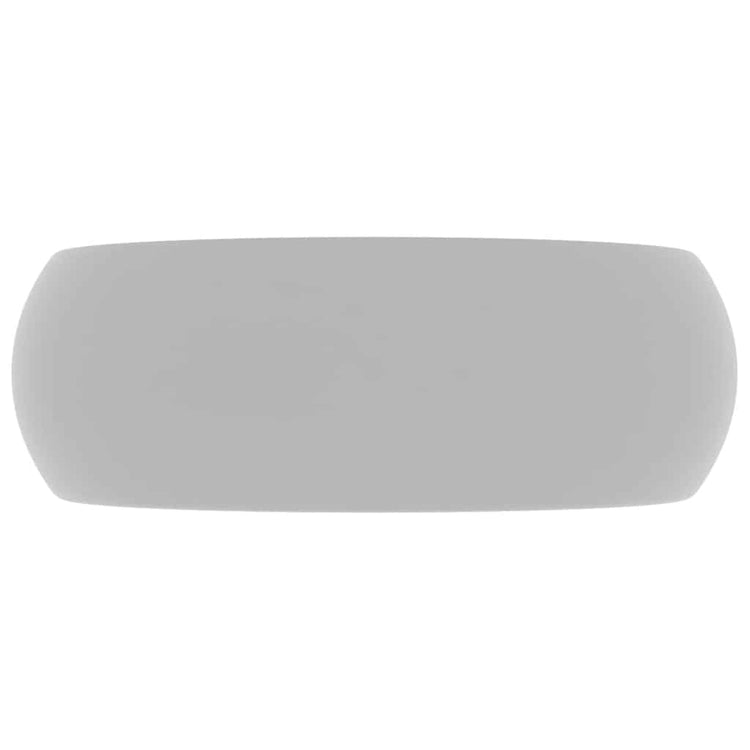 Vidaxl Washbasin Round 40x15 cm Céramique Matt Gris clair