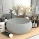Vidaxl Washbasin Round 40x15 cm Céramique Matt Gris clair