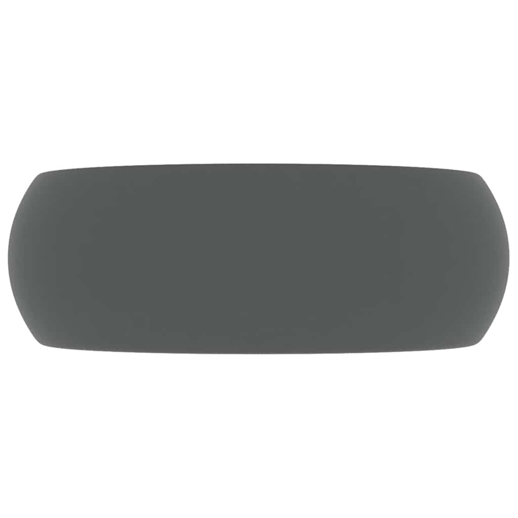 Vidaxl Washbasin Round 40x15 cm Mat de céramique gris foncé