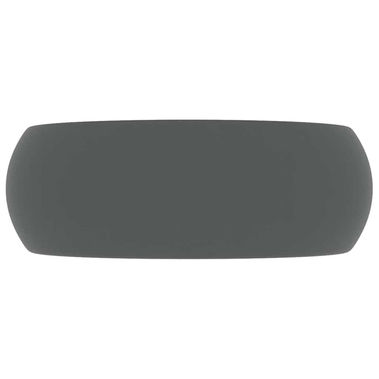 Vidaxl Washbasin Round 40x15 cm Mat de céramique gris foncé
