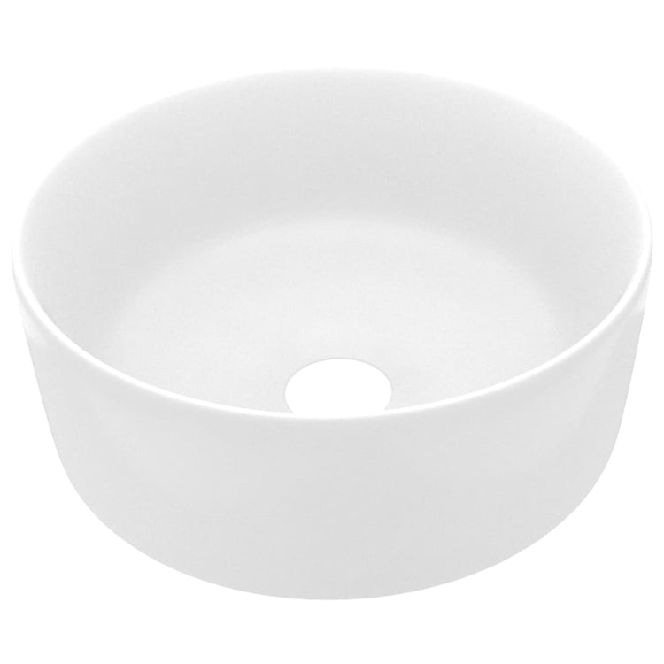 Vidaxl Washingin autour de 40x15 cm Mat de céramique blanc