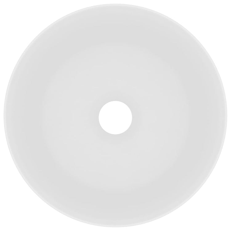 Vidaxl Washingin autour de 40x15 cm Mat de céramique blanc